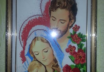 Бисерная икона "Святое семейство"