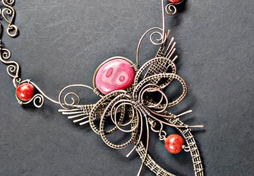 Колье из меди "Коралловый риф"