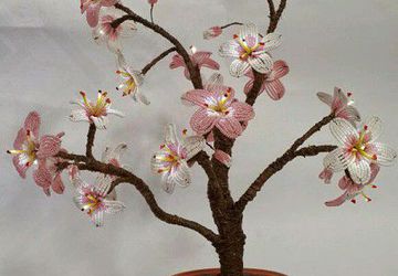 Ночник Сакура из бисера