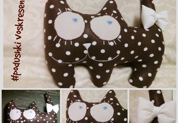 Авторские подушки котики