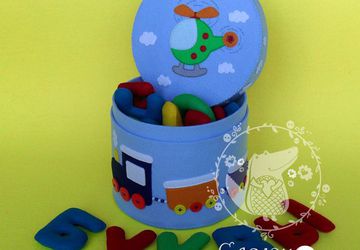 Алфавит из фетра в шкатулке "Любимые игрушки"