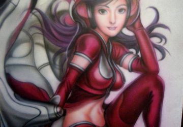 Картина в технике аэрография без рамы