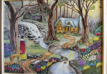 Сказочная картина маслом " Белоснежка"