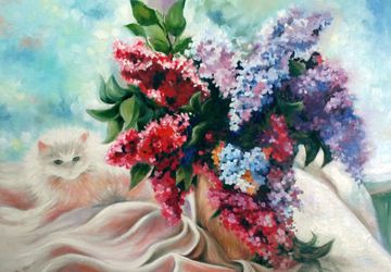 Натюрморт с сиренью