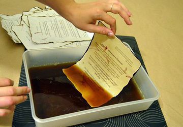 Эффект состаривания бумаги