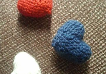 Вязаные сердечки амигуруми