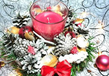 Подсвечники в новогодней тематике