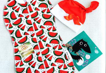 Пелёнка-кокон и шапочка