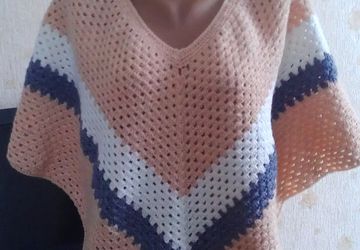 Пончо крючком