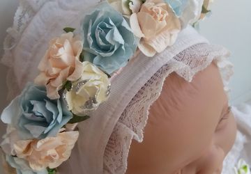 Цветочный ободок ручной работы