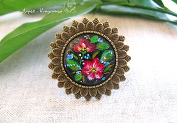 Кольцо "Майская ночь". Готовая работа