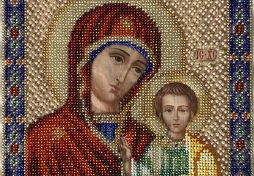 Икона бисером без рамки