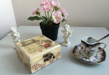 шкатулка для украшений в стиле Шебби-Шик