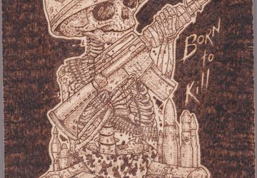 Выжигание по дереву - "Рожденный убивать"