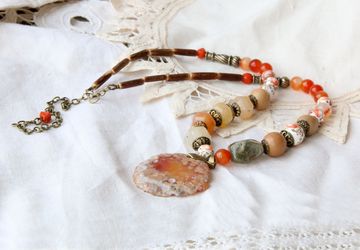 Колье «Старый сад. Время роз»