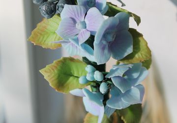 Ободок "Гортензия с черникой"