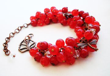 Браслет "Красная смородина"