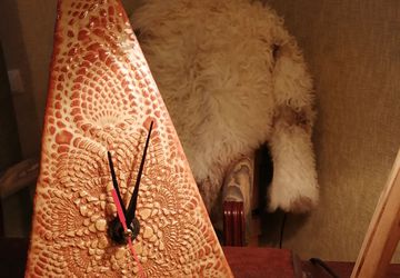 Интерьерные часы «Пески времени». Ручная работа, глина.