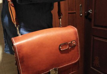 кожаная сумка полностью ручная работа