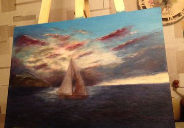 Парусник в море