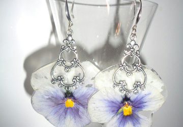 Серьги Анютины глазки