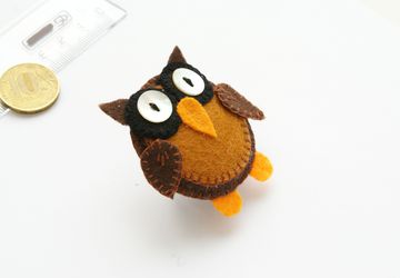 Брошь "Глазастый филин"