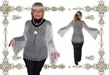 Кофта в технике макраме белая