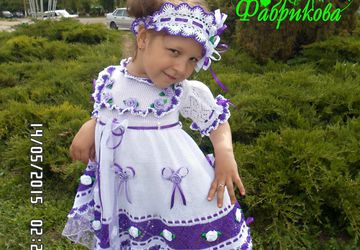 Платье - повязка крючком для девочки