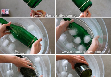 Подсвечники из стеклянных  бутылок своими руками.