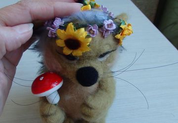 игрушка из шерсти Ёжик Шанюшка