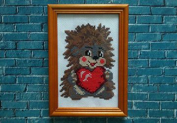 Картина-Влюбленный Ежик