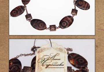 Колье из африканского агата