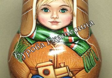 Неваляшка музыкальная деревянная