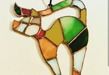 Витражная подвеска Кошка