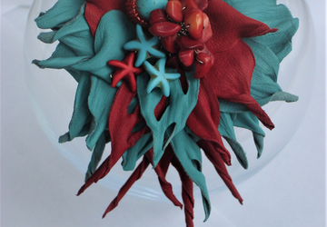 Брошь - заколка "На морской глубине"