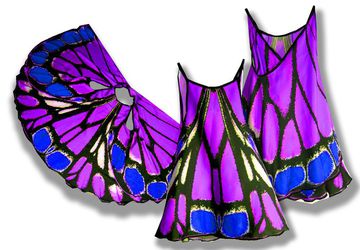 Сарафан, имитирующий крылья бабочки, фотопринт