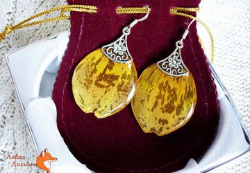 Серьги с сухоцветами