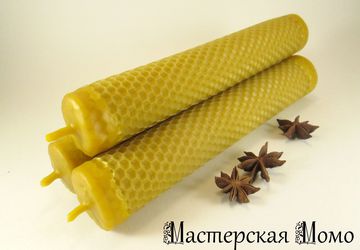 Вощенная свеча "Соты" (3)