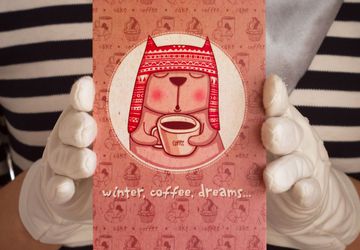 Открытка Winter, Cofe, Dreams
