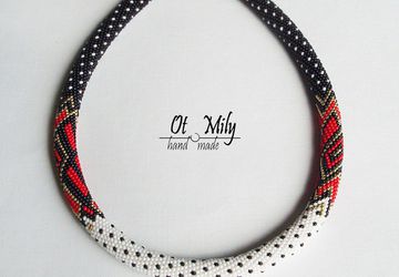 Жгут из бисера Классика в горошек