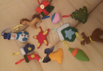 новогодние игрушки из фетра