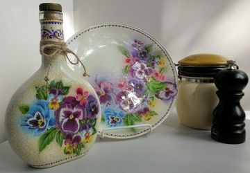 винтажная тарелка "Фиалки"