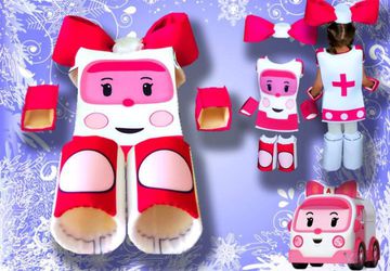 Карнавальный костюм "Робокар Эмбер"(фотопечать)