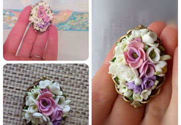 Брошь из полимерной глины