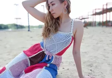 Вязаное платье