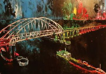 Картина маслом «Крымский мост»