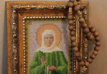 икона вышитая бисером