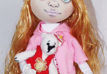 Текстильная, интерьерная  кукла  Златовласка