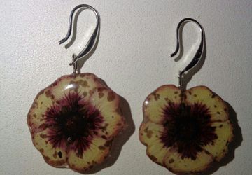 Серьги Живые цветы