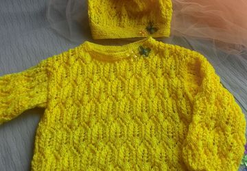 Пуловер детский "Солнечный ажур"